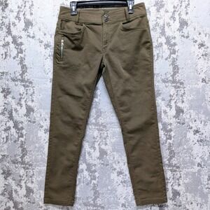 PrAna Hayvin Cargo Women's Brown Sz 8 29 Pocket Utility Pants W32 L29.5 EUC